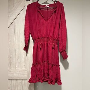 Red “More of You” Mini Cinch Waist Dress